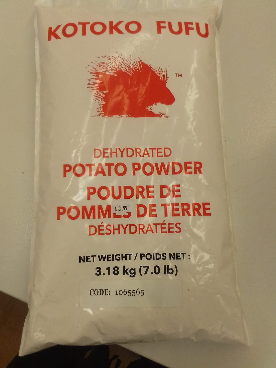 POUDRE DE POMMES DE TERRE